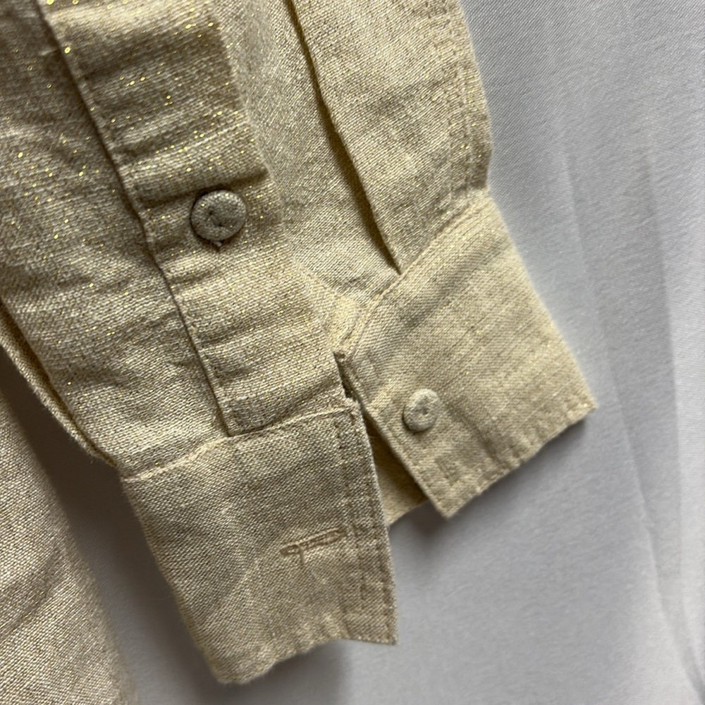 Solid & Striped Beige Button-Down Swim Coverup - image 4